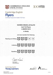 YLE  FLYERS EXAM Results (Unex English College) (3)