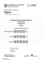 YLE  FLYERS EXAM Results (Unex English College) (9)