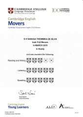 YLE  MOVERS EXAM Results (Unex English College)  (4)