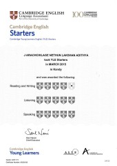 YLE  Starters EXAM Results (Unex English College)  (23)