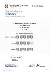 YLE  Starters EXAM Results (Unex English College)  (25)