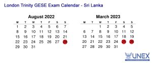 GESE Exam Calendar